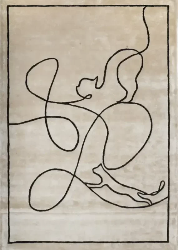 Ковёр Cats Ivory с силуэтами кошек.