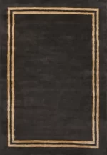 Чёрный ковёр Imperial Black с золотыми рамками.