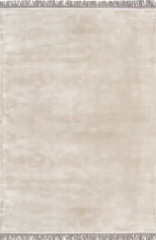 Бежевый ковер Luna Beige из натуральной вискозы