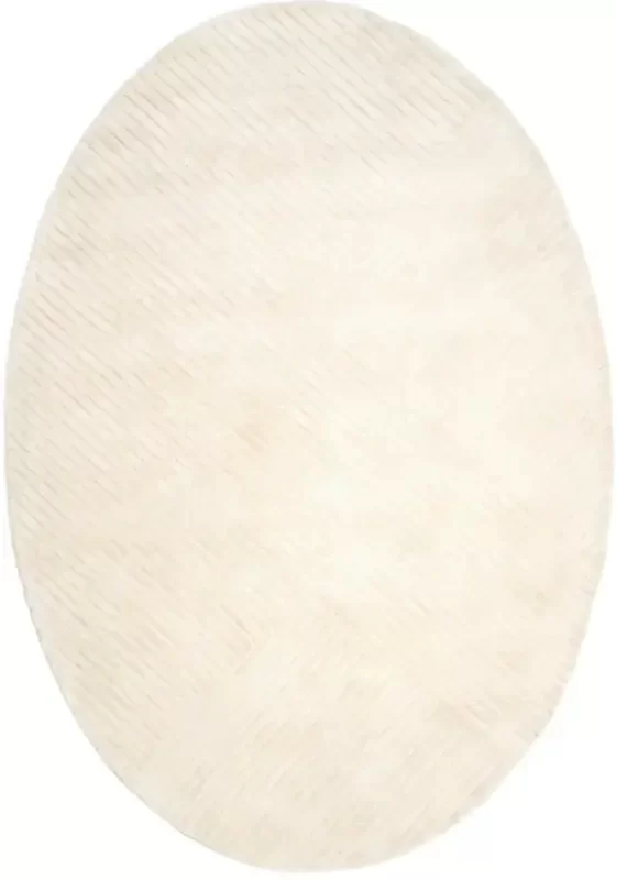 FurniSource 19 Овальный ковёр Sierra Ivory Oval с текстурированным узором.